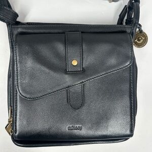Minooy Athena Black Crossbody Purse Back Wallet Shoulder Strap Organizer